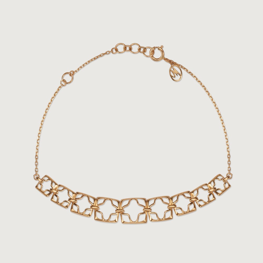 Contoured Hollow 14KT Yellow Gold Bracelet,,hi-res image number null