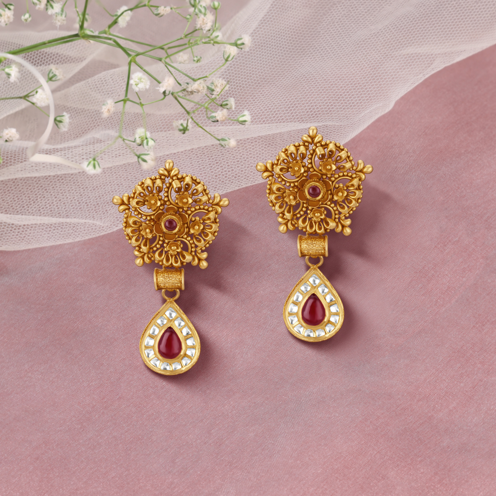 Grand Floral Drop Earrings