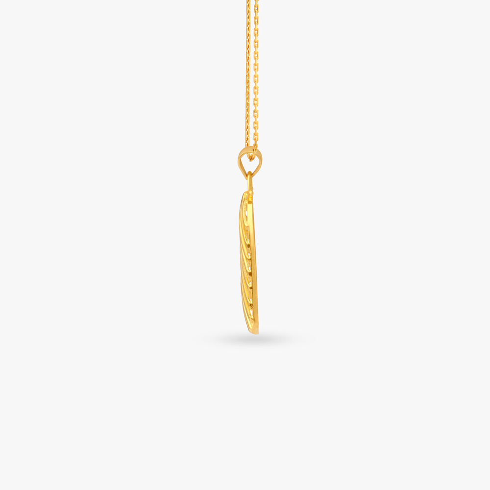 Linear Edge Gold Pendant for Men,,hi-res image number null