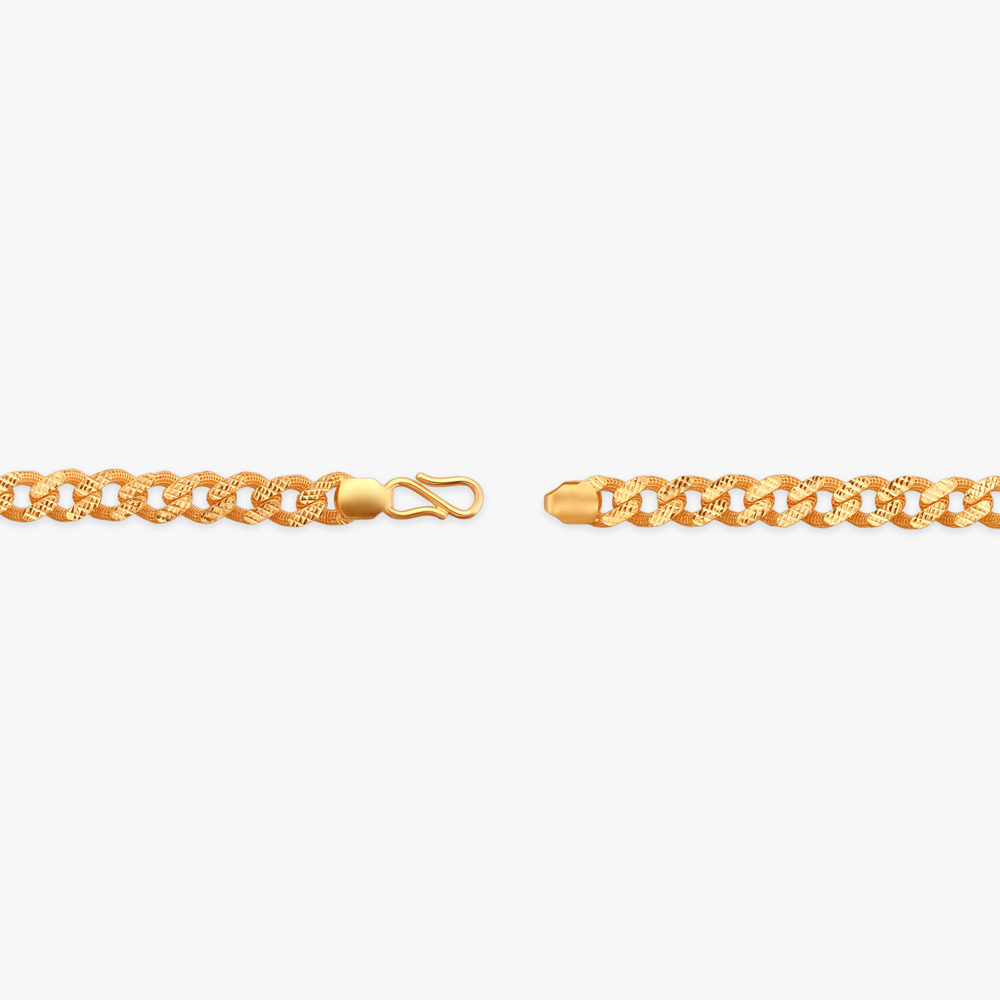 Power Statement Gold Bracelet for Men,,hi-res image number null