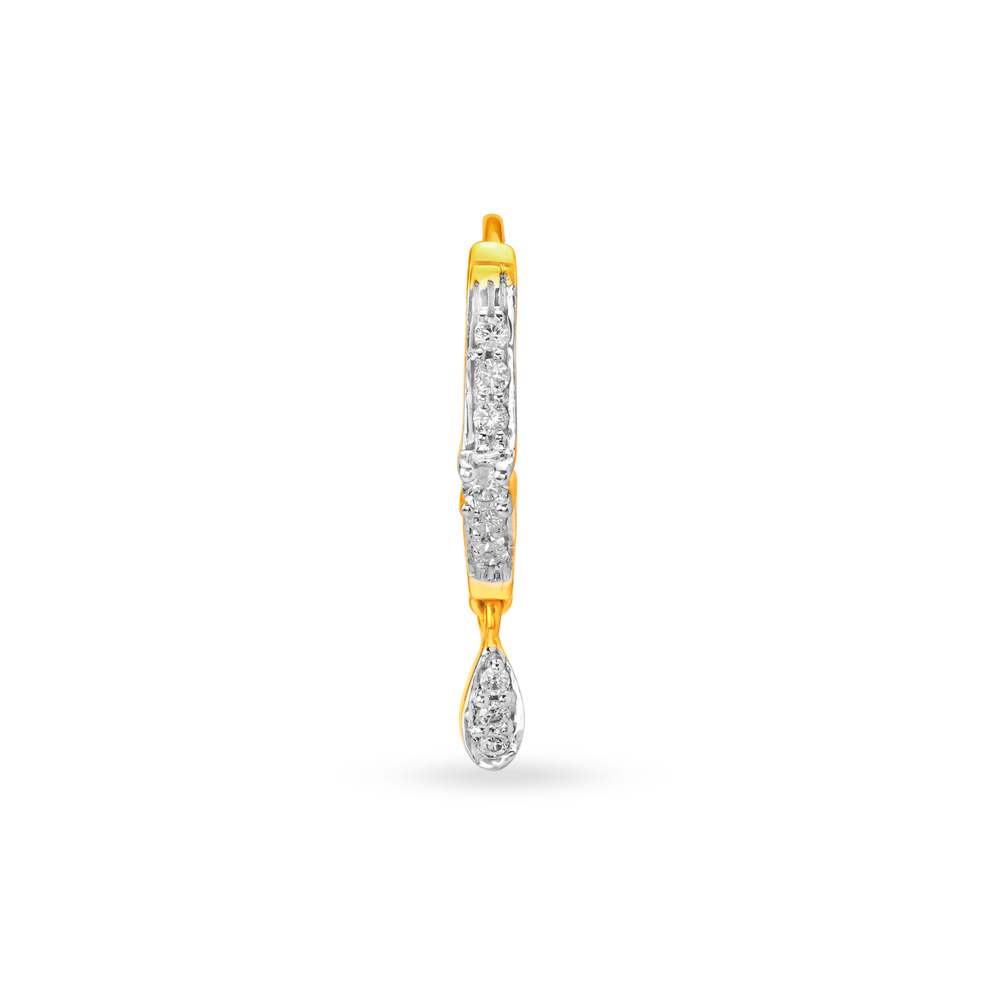 Sublime Floral Gold and Diamond Nose Pin