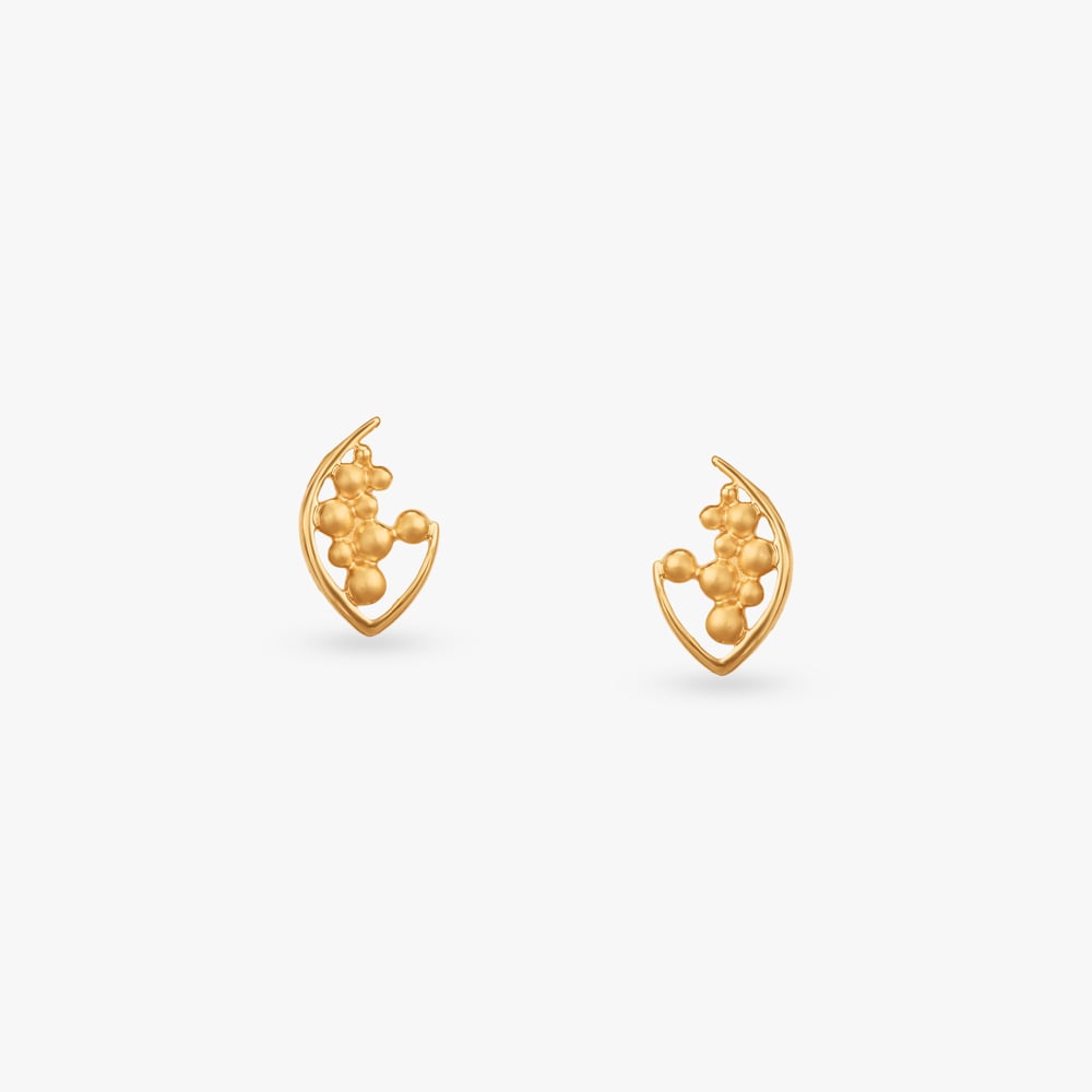 

Bubble Pop Gold Stud Earrings for Kids