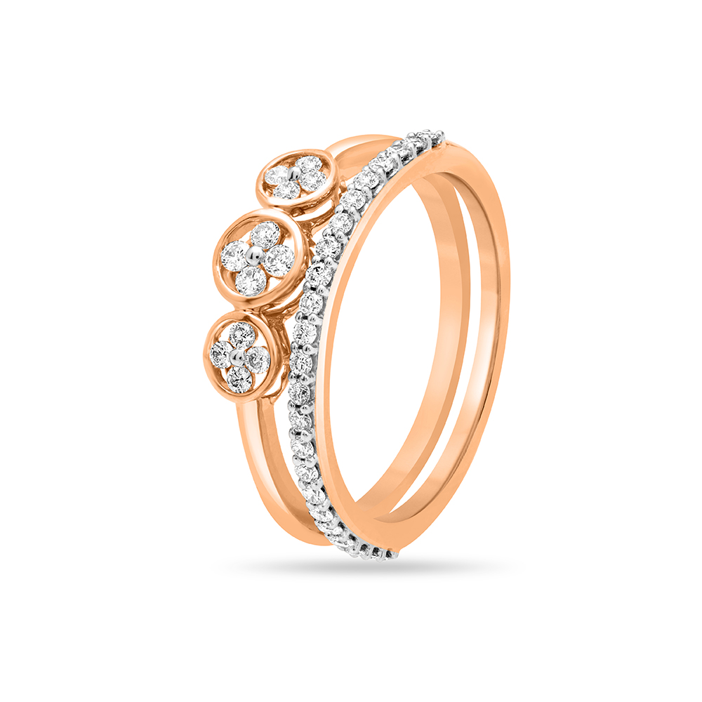 18 KT Rose Gold Oculus Diamond Ring