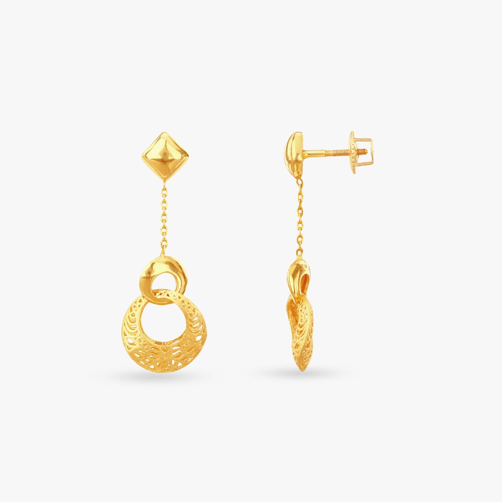 

Linked Grace Gold Drop Earrings