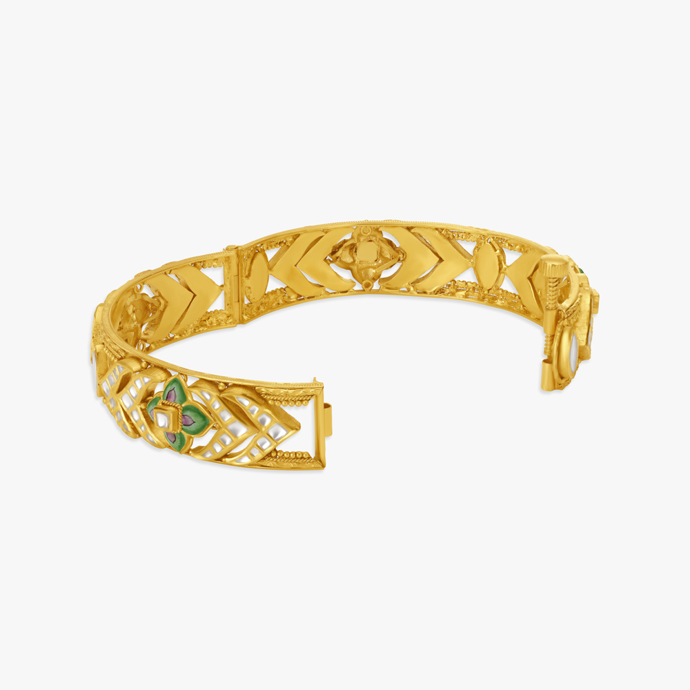Splendid Floral Enamel Bangle,,hi-res image number null