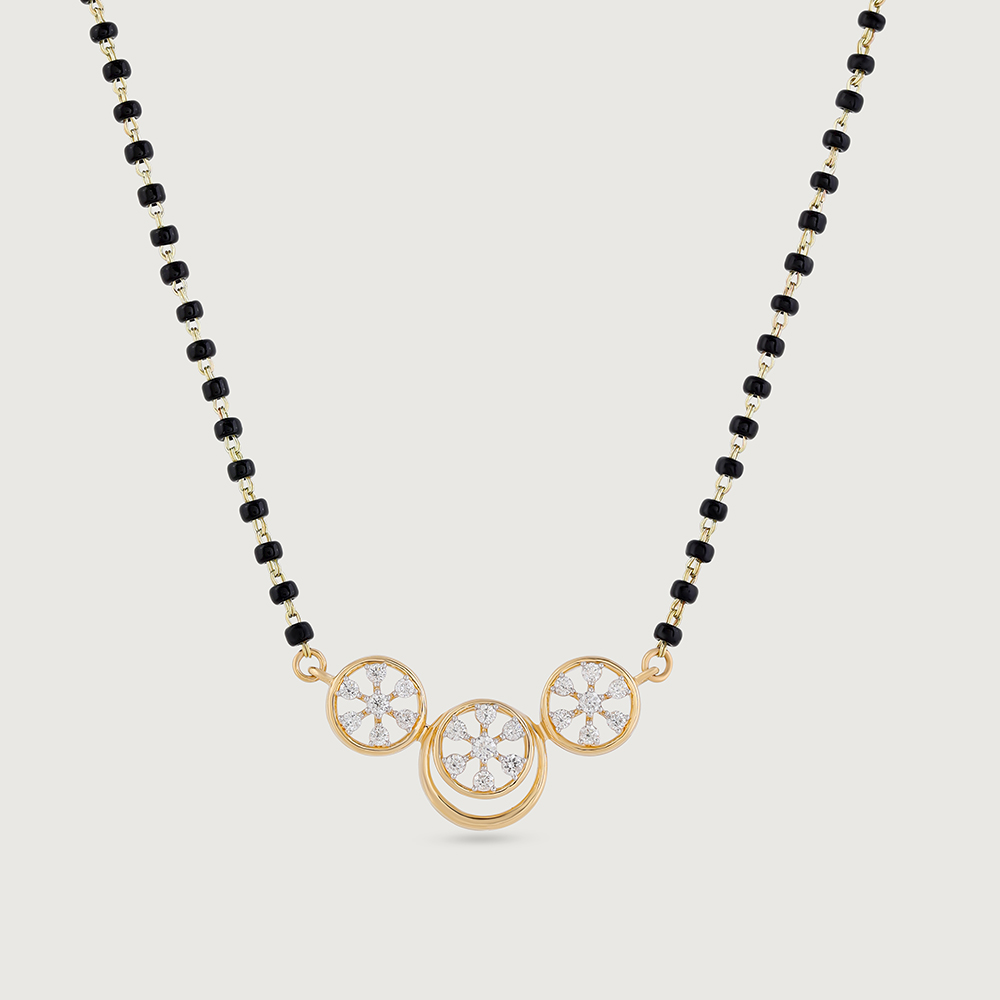 Floral Luminance Gold and Diamond Mangalsutra,,hi-res image number null