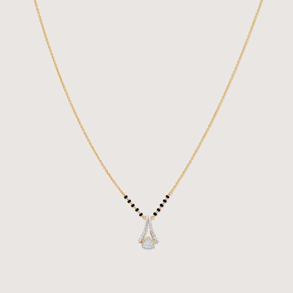 Elegant Sculptural Diamond Mangalsutra,,hi-res image number null
