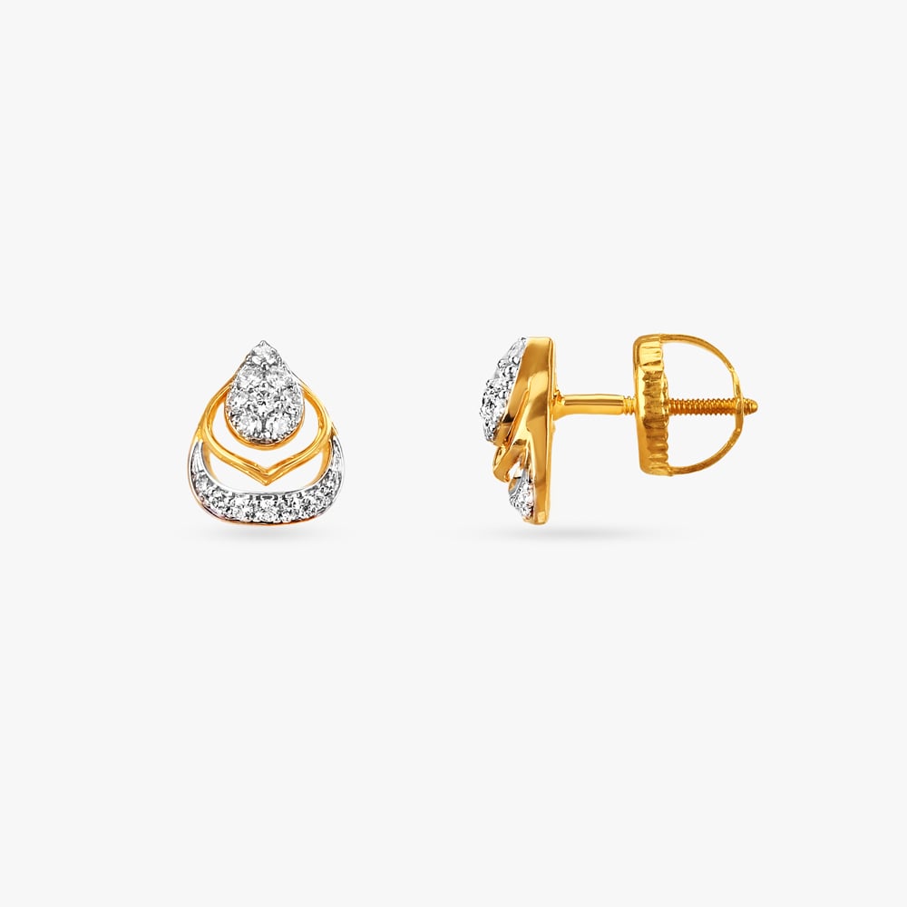 

Sculpted Elegance Diamond Stud Earrings