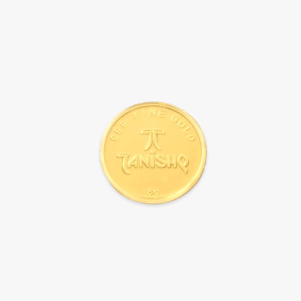 8 gram 24 Karat Gold Coin with Ganesha Motif,,hi-res image number null
