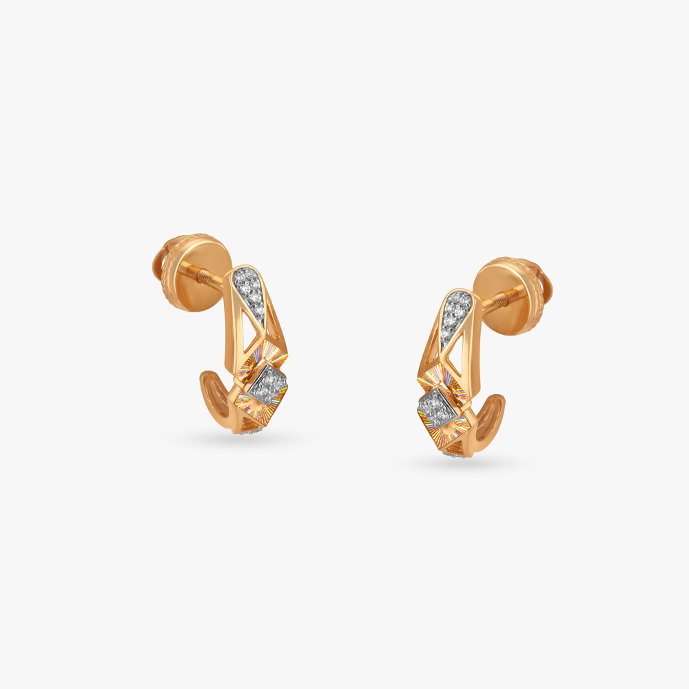 Geometry of Light Diamond Hoop Earrings,,hi-res image number null