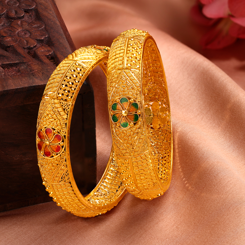 Ethereal Kolkata Round Bangle Tanishq Online Store