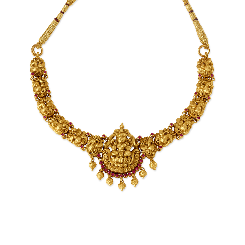 Regal Nakashi Lakshmi Gold Necklace,,hi-res image number null