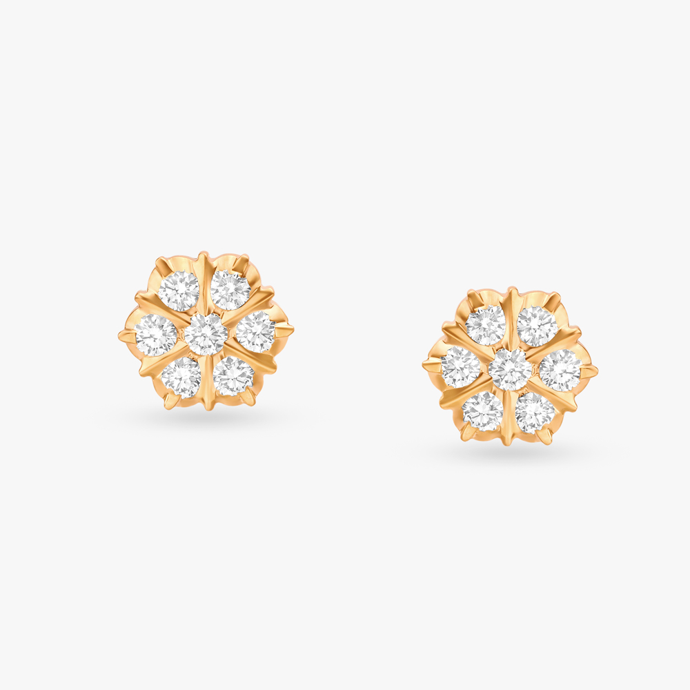Radiant Diamond Stud Earrings,,hi-res image number null