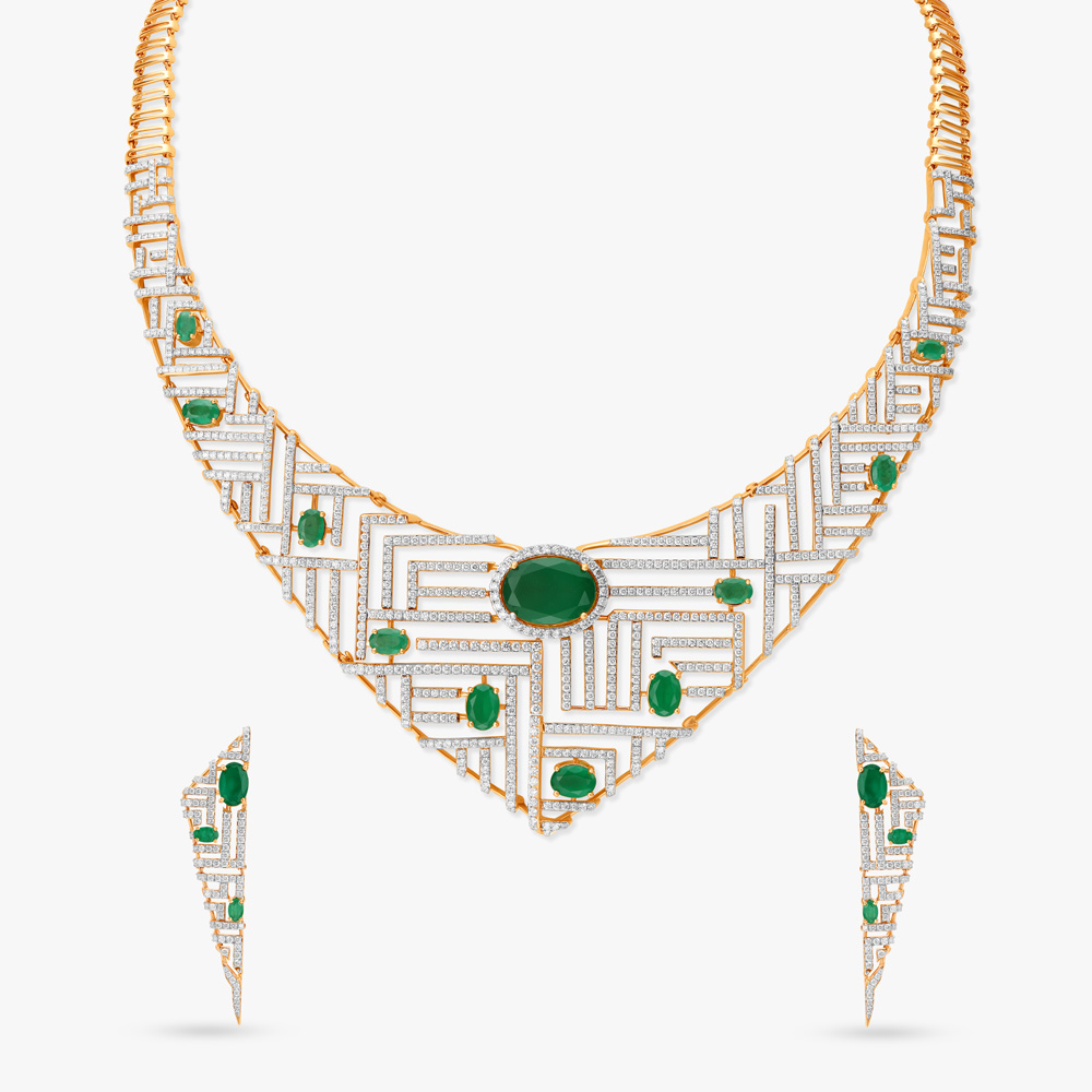 Nature's Harmony Diamond Necklace Set,,hi-res image number null