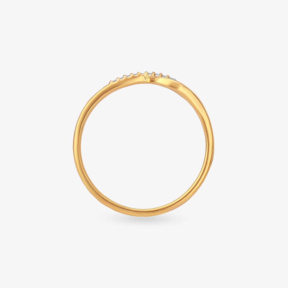Whispering Wave Gold Finger Ring,,hi-res image number null