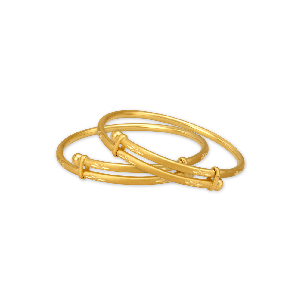 Embossed Gold Bangles,,hi-res image number null
