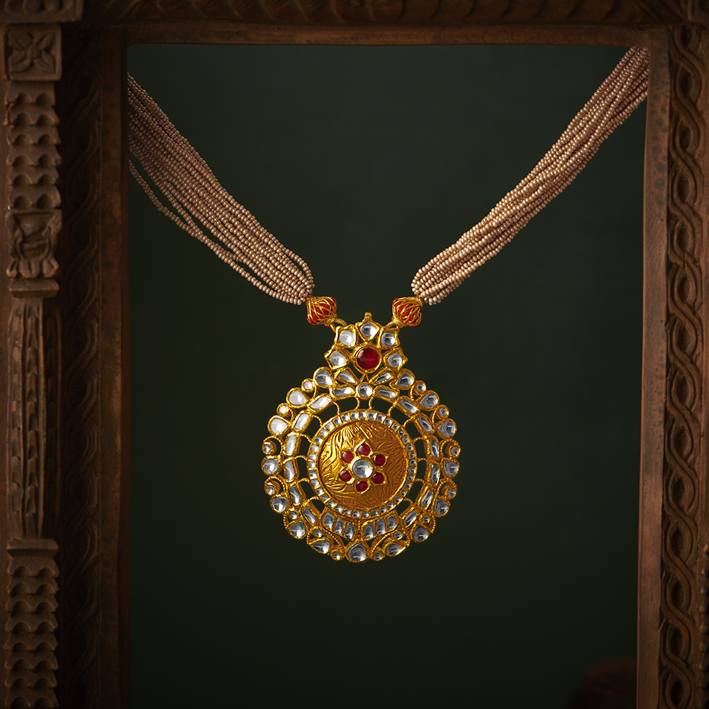 Luminous Gold Pendant with Chain,,hi-res image number null