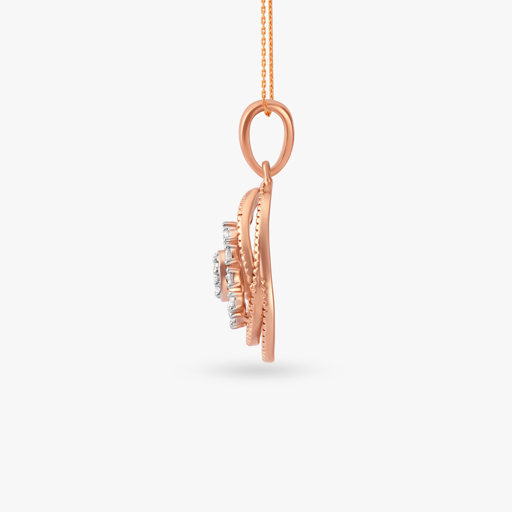 Hypnotic Floral Diamond Pendant and Earrings Set,,hi-res image number null