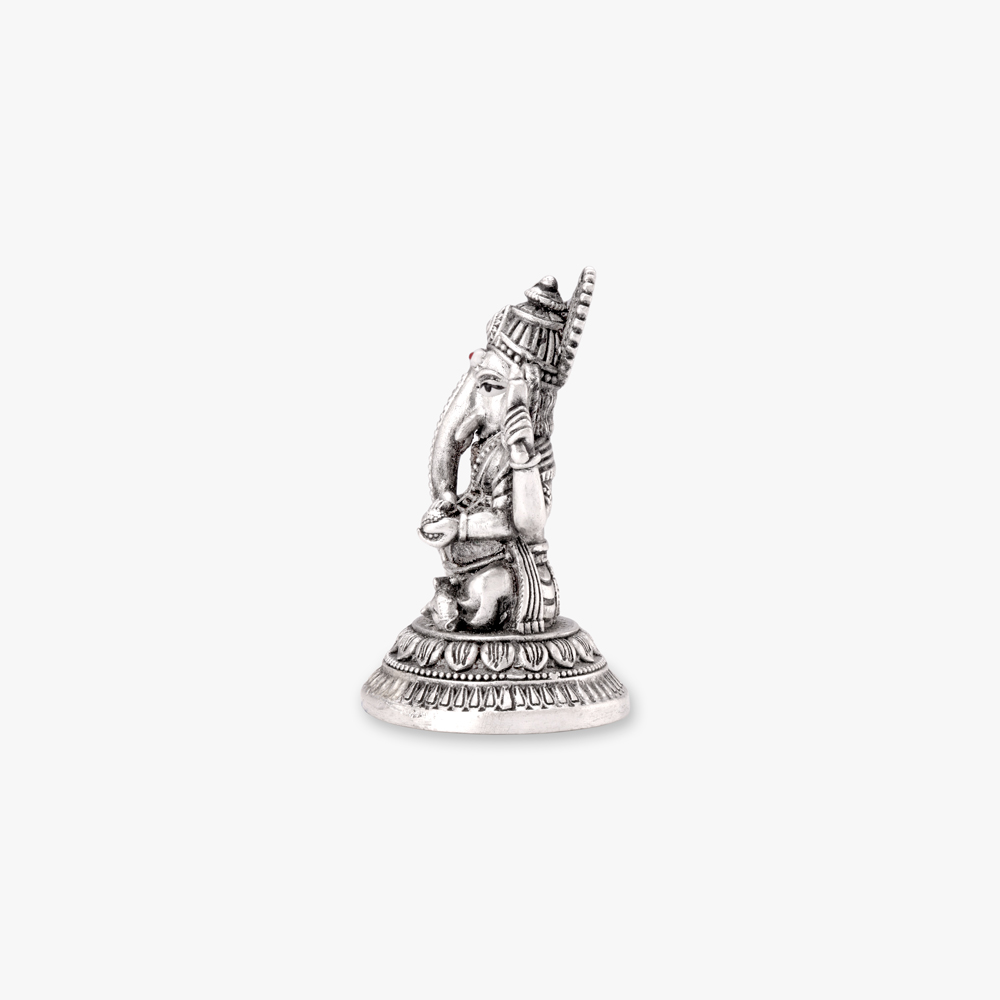 Sacred Ganesha and Lakshmi Silver Idol,,hi-res image number null