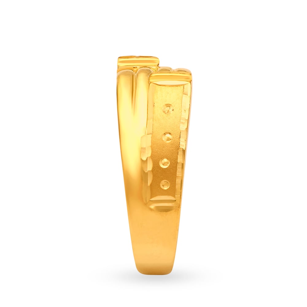 Bold 22 Karat Yellow Gold Geometric Ring,,hi-res image number null