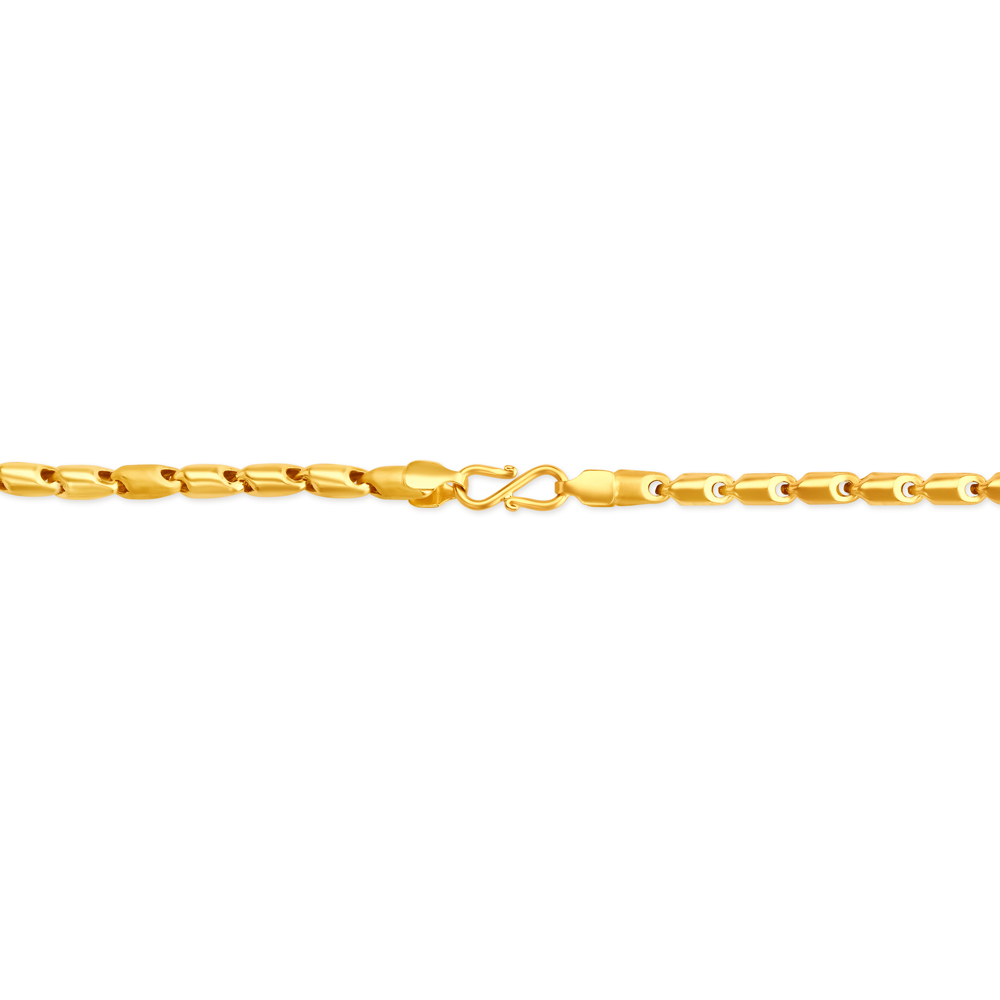 Splendid 22 Karat Yellow Gold Dual-Texture Link Chain,,hi-res image number null