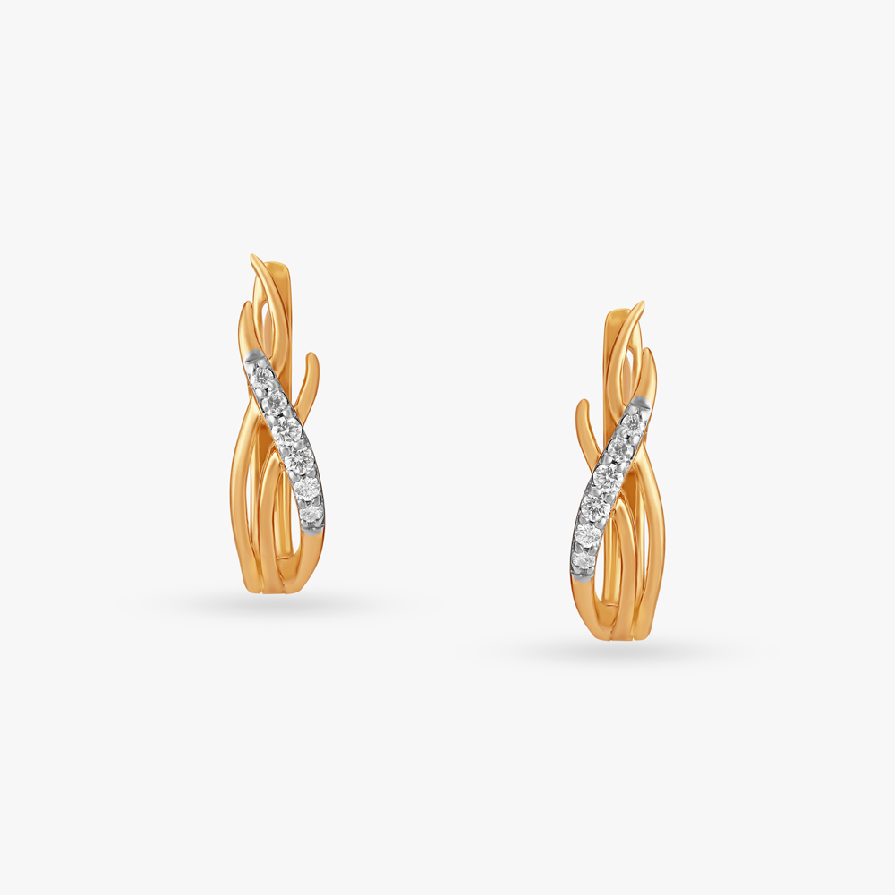 Luminous Poetry Diamond Hoop Earrings,,hi-res image number null
