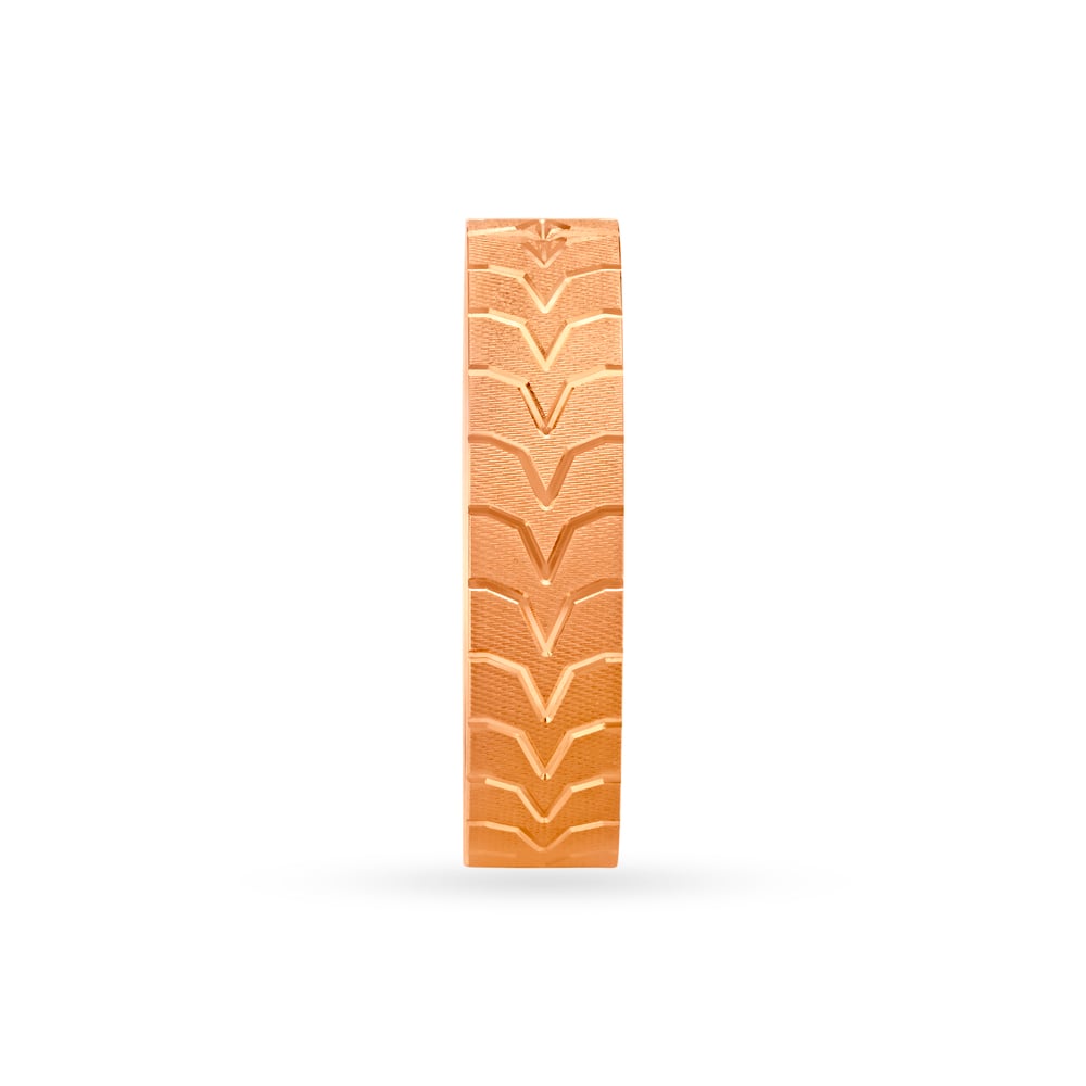 Symmetrically Carved Gold Finger Ring For Men,,hi-res image number null