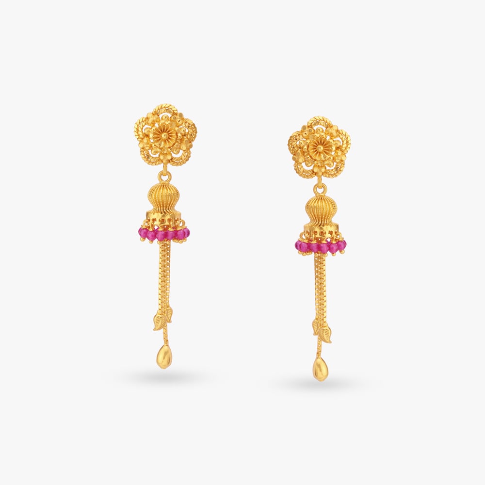 Lavish Gold Drop Earrings,,hi-res image number null