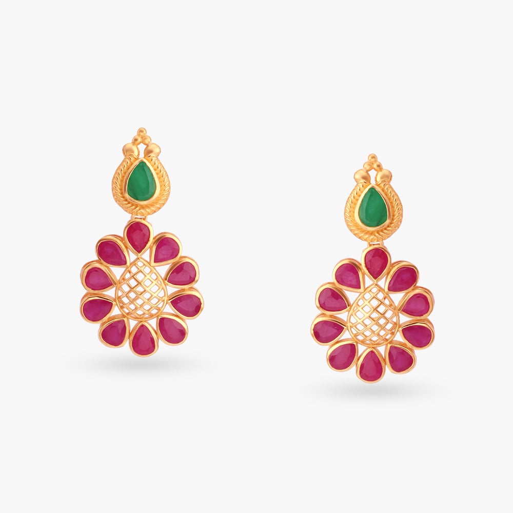 Sunburst Drop Earrings,,hi-res image number null