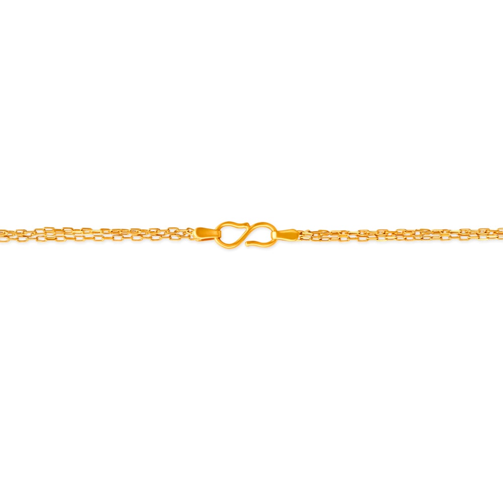 Tanishq 22 Karat Gold Chain with Textured Beads,,hi-res image number null