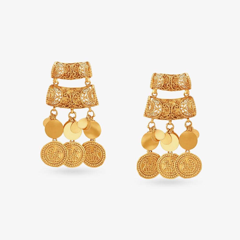 Radiant Thappa Work and Patterned Filigree Necklace Set,,hi-res image number null