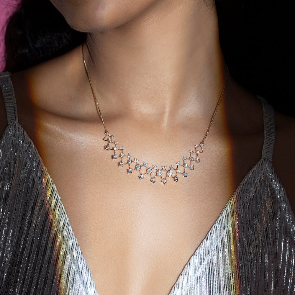 Disco Dream Gold & Diamond Necklace,,hi-res image number null