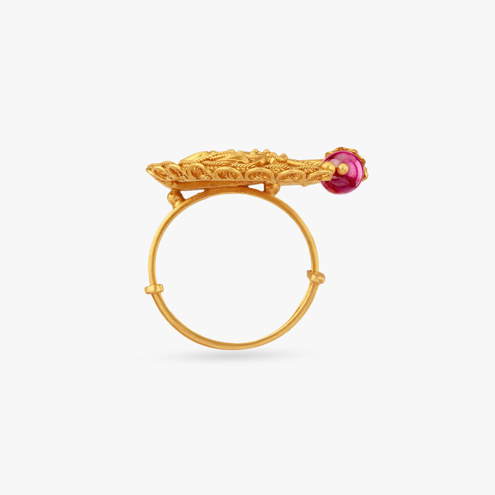 Lush Crescent Gold Ring,,hi-res image number null