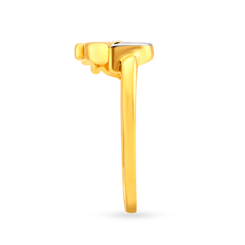 Auspicious 22 Karat Yellow Gold Om Finger Ring,,hi-res image number null