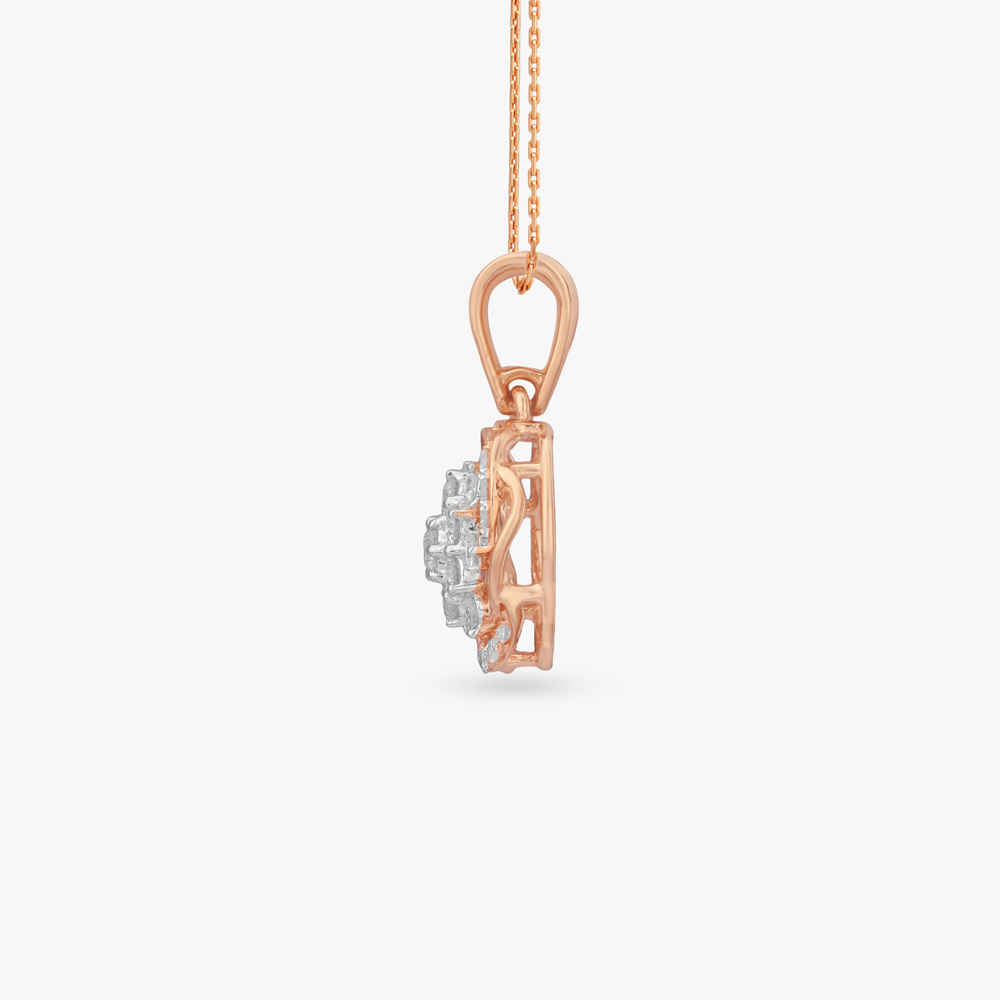 Swirl Bloom Diamond Pendant and Earrings Set,,hi-res image number null