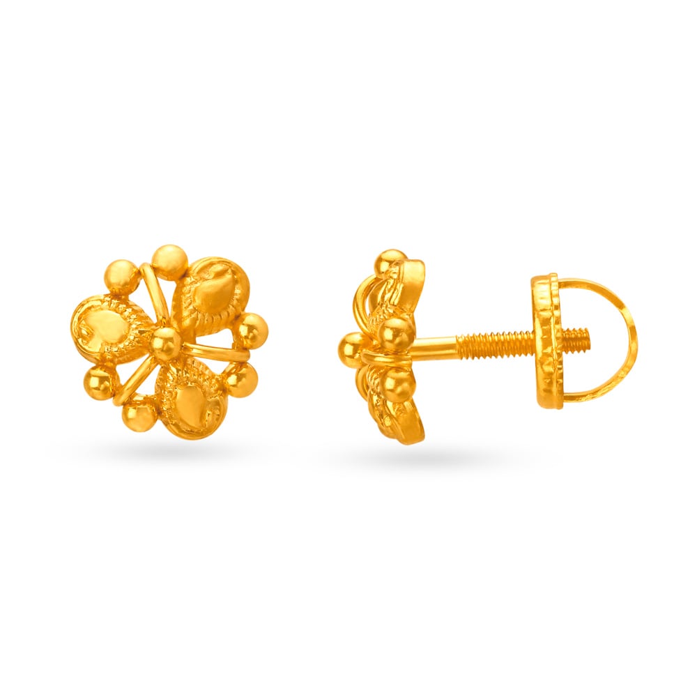 Opulent Gold Jhumka Style Earrings,,hi-res image number null