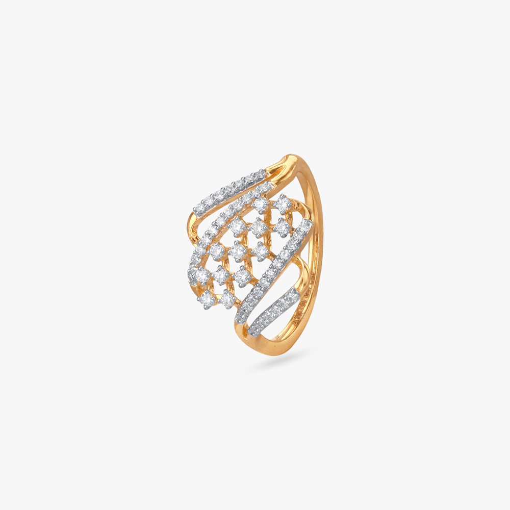 Trendy Mesh Diamond Finger Ring,,hi-res image number null