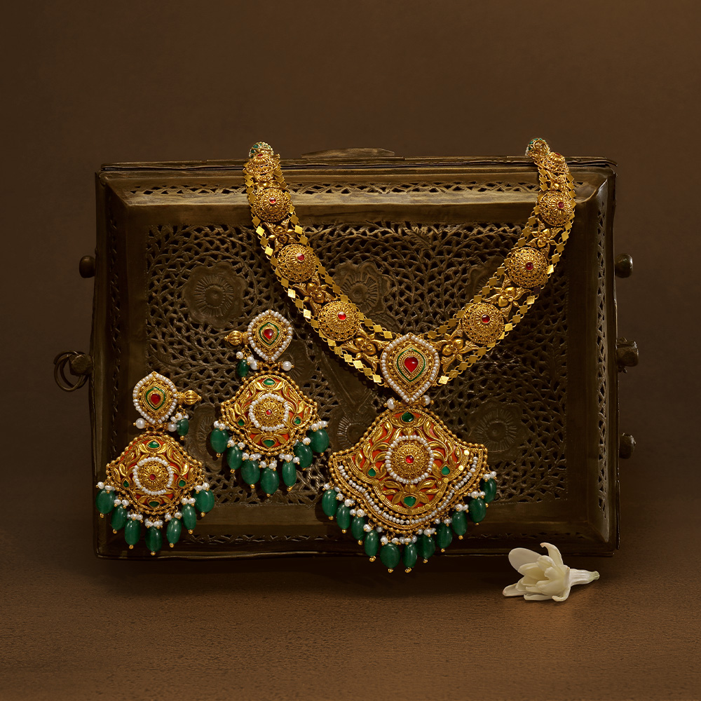 An Ode to History Necklace Set with Pearl Gehri,,hi-res image number null