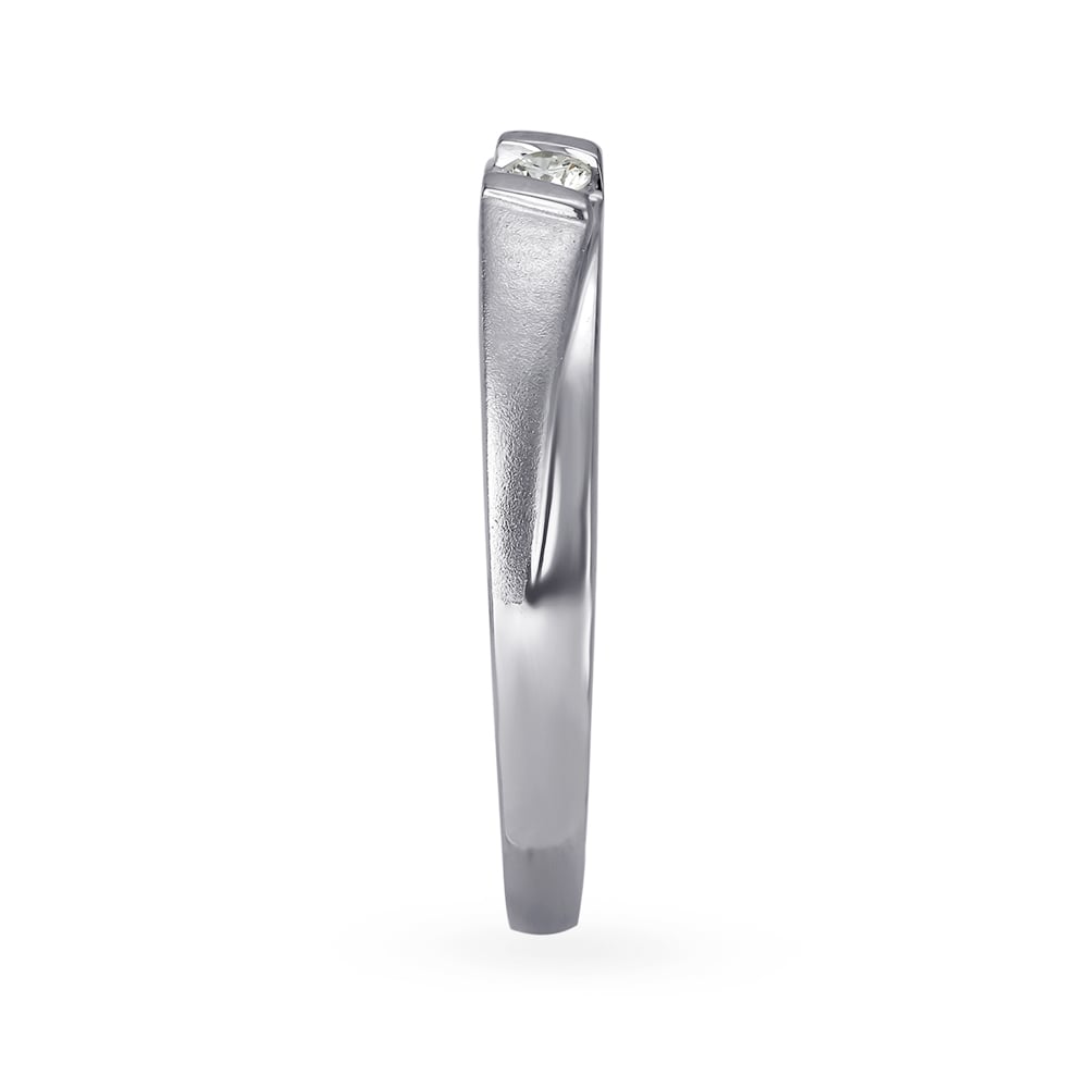 Majestic Platinum Solitaire Finger Ring for Men,,hi-res image number null