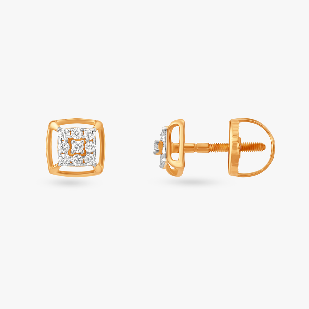 Understated Radiance Diamond Stud Earrings,,hi-res image number null