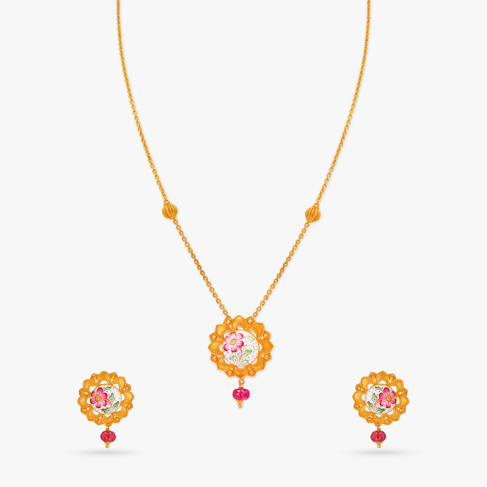 Bold Flower Necklace Set,,hi-res image number null