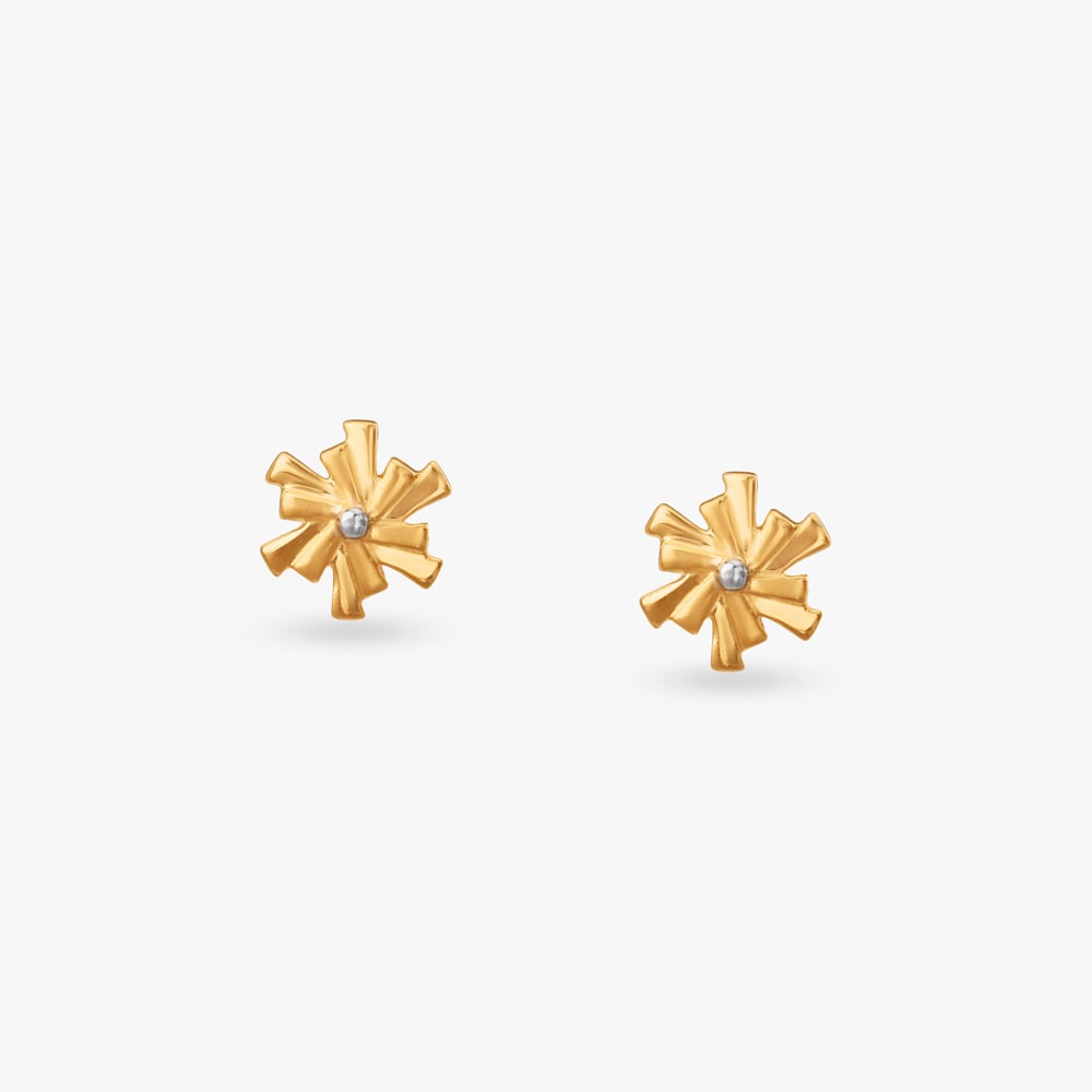 

Twinkle Pinwheel Gold Stud Earrings for Kids