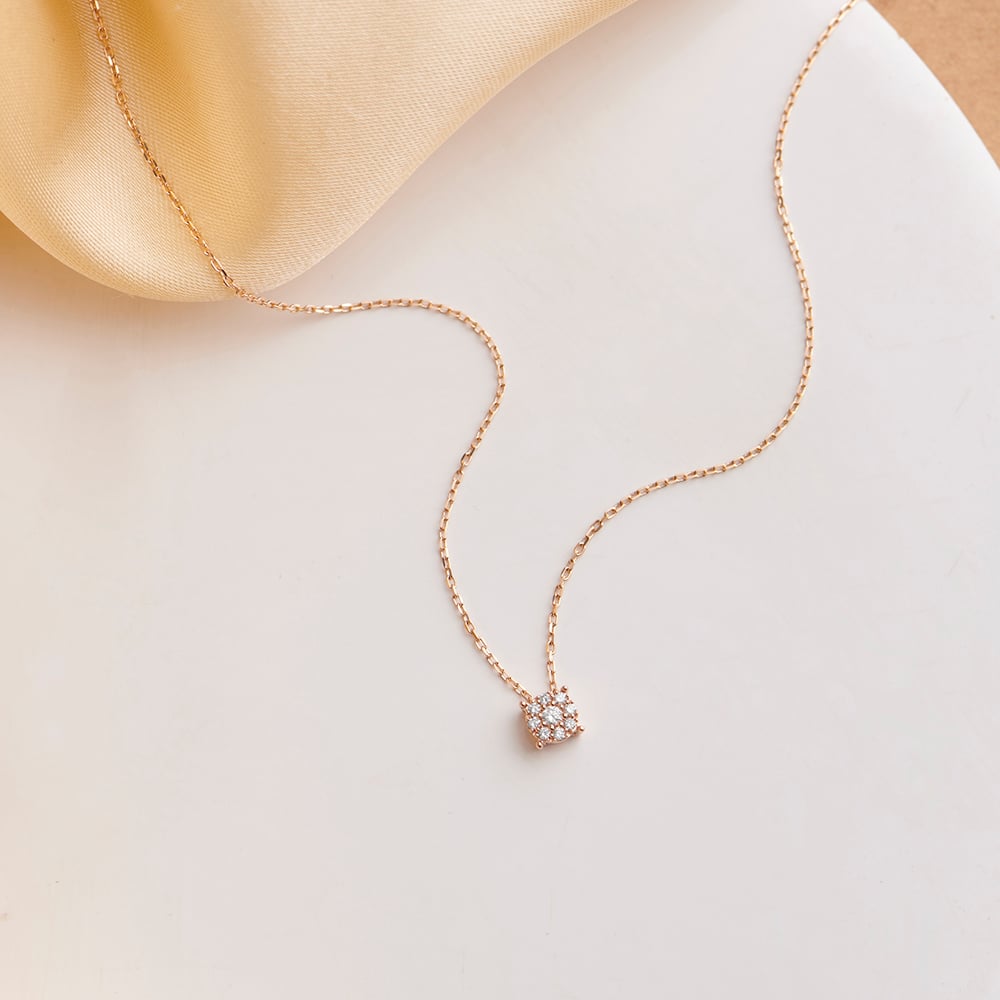 Floral Sparkle Diamond Necklace,,hi-res image number null