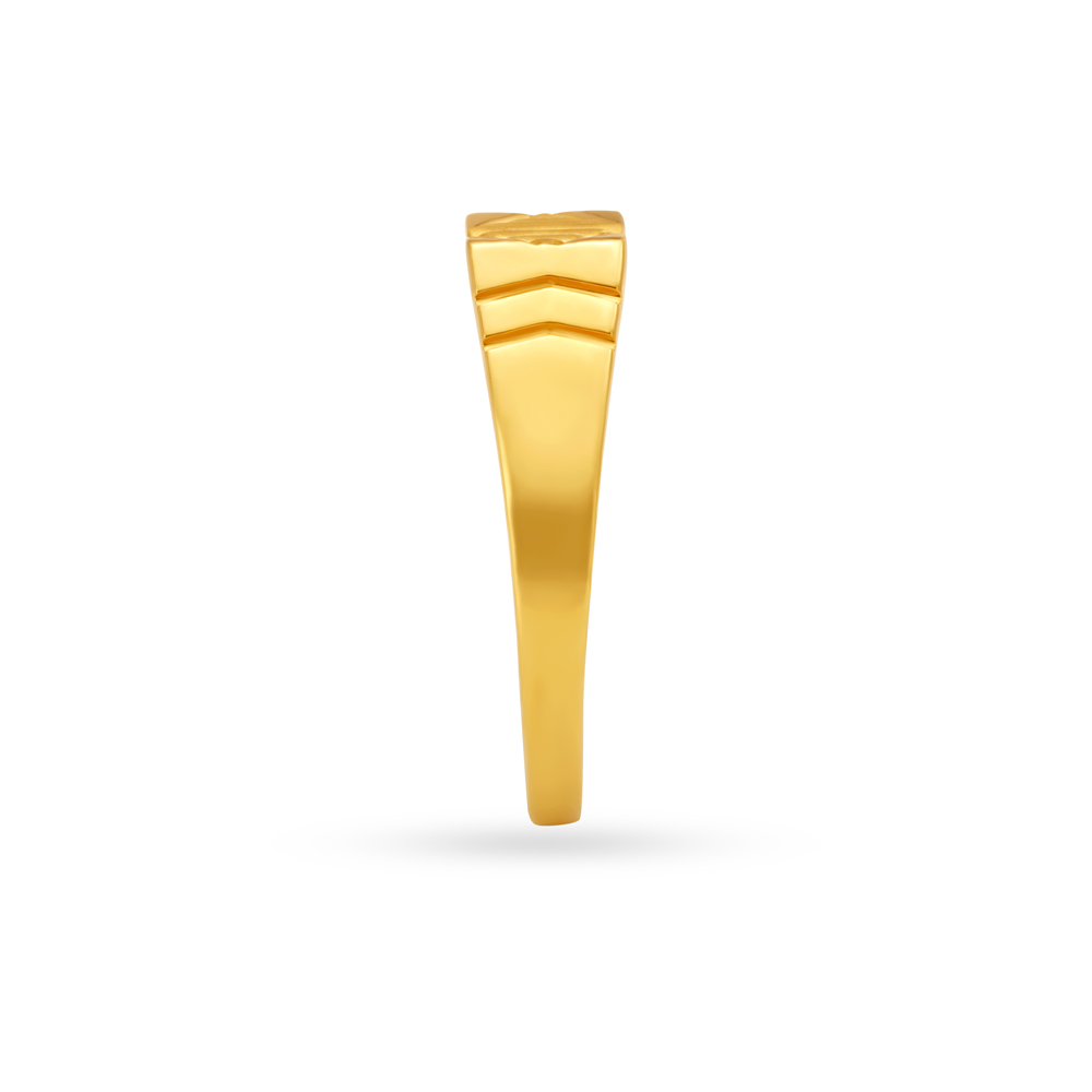 Geometric Gold Finger Ring For Men,,hi-res image number null