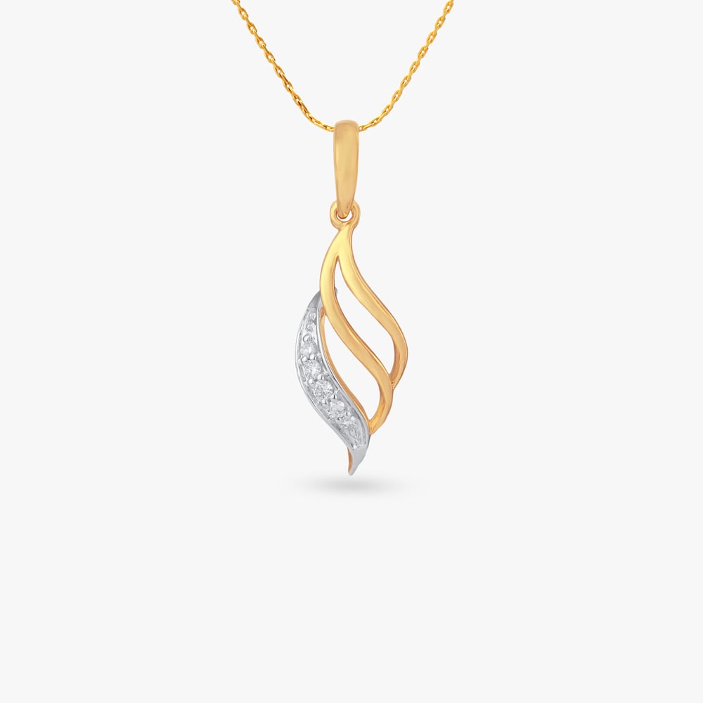 

Glimmering Swirl Diamond Pendant