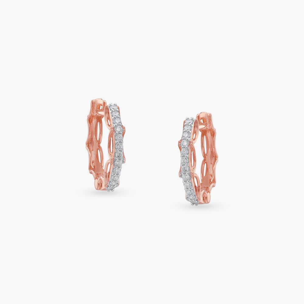 

Bloom Line Diamond Hoop Earrings