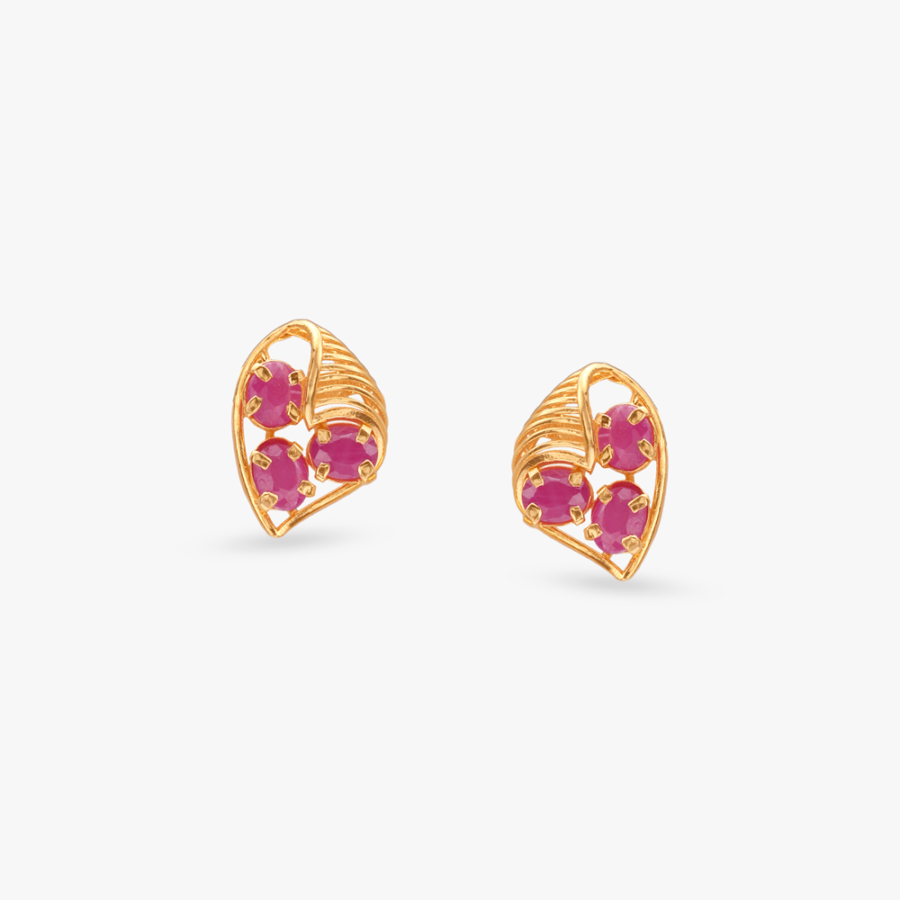 Delicate Bloom Ruby Pendant and Earrings Set,,hi-res image number null