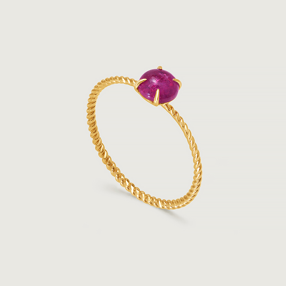 Red Elixir 14KT Ruby & Diamond  Finger Ring,,hi-res image number null