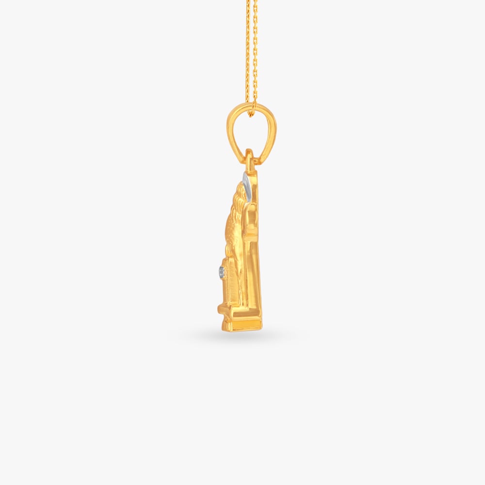 Trident Shiva Gold Pendant for Men,,hi-res image number null