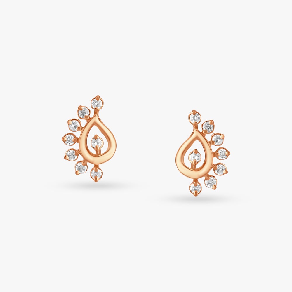 Sleek Diamond Stud Earrings,,hi-res image number null